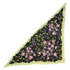 Yellow and pink silk archival floral print scarf