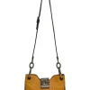 Yellow python skin-trimmed intrecciato nappa leather Roma mini tote bag