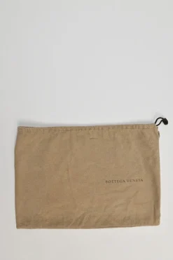 Yellow python skin-trimmed intrecciato nappa leather Roma mini tote bag