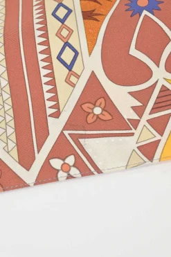 Yellow silk and leather paneled Petit H Sac featuring 'Le Mors a la Conetable' motif