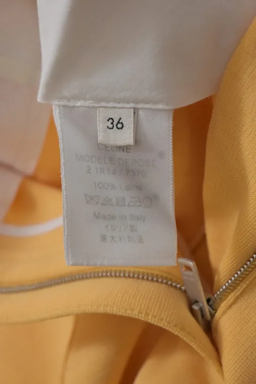 Yellow triacetate-blend mid-rise tailored palazzo pants