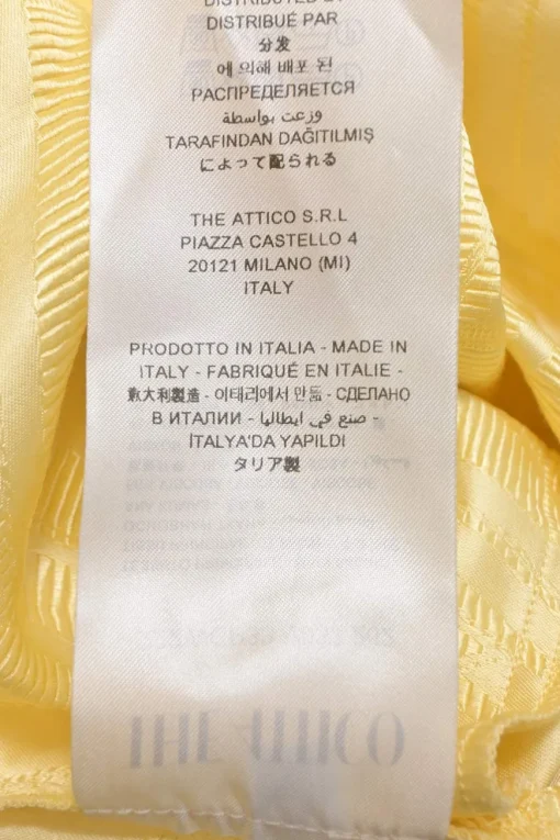 Yellow viscose-blend abstract jacquard pull-on high-rise tapered-leg pants