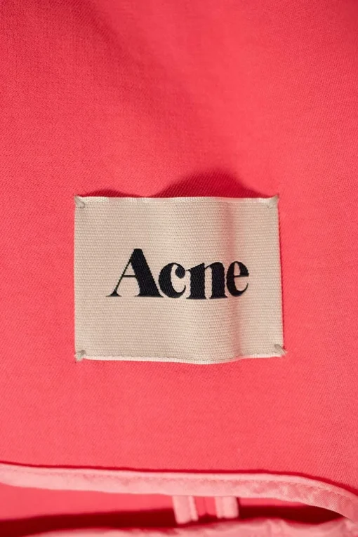Acne waistcoat in pink and denim with hook fastenings