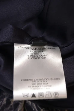 Anthracite silk-blend satin feather digi-print long sleeve shift dress