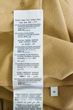 Beige cotton-blend paneled GG monogram jersey half-zip pullover knit dress