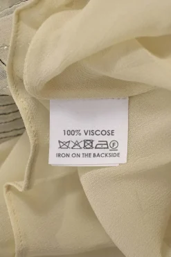 Beige sequined viscose flutter sleeve square neck mermaid gown