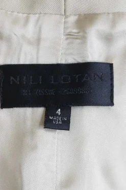 Beige wool button-front tailored waistcoat