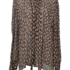 Black and burgundy paisley metallic fil coupé pussy-bow blouse