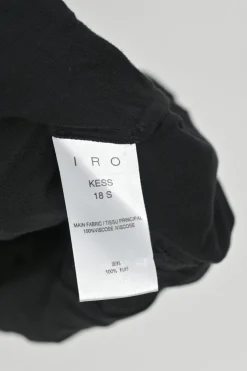 Black bias-cut viscose Kess sleeveless ruffle peplum top with tonal lace inserts