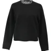 Black cashmere-blend J'Adior 8 intarsia crewneck boxy sweater