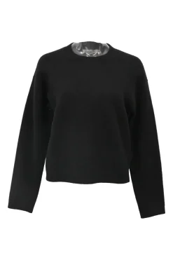 Black cashmere-blend J'Adior 8 intarsia crewneck boxy sweater