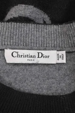 Black cashmere-blend J'Adior 8 intarsia crewneck boxy sweater