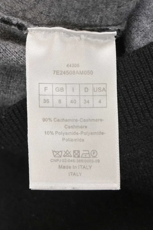 Black cashmere-blend J'Adior 8 intarsia crewneck boxy sweater