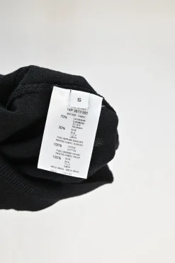 Black cashmere-blend mixed-media snap-front cardigan with woven floral print foulard inserts