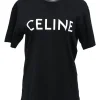 Black cotton jersey crewneck logo T-shirt