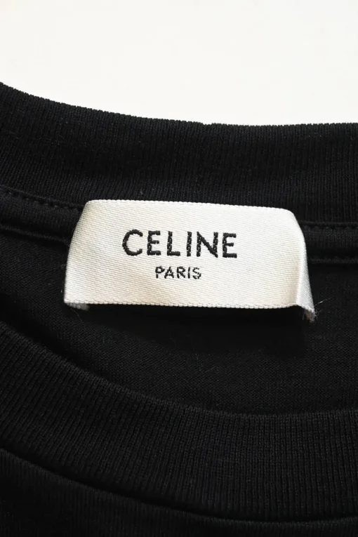 Black cotton jersey crewneck logo T-shirt