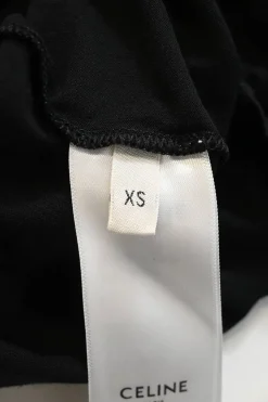 Black cotton jersey crewneck logo T-shirt