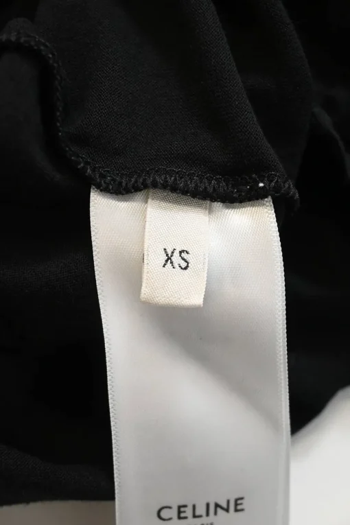 Black cotton jersey crewneck logo T-shirt