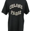 Black cotton jersey embellished logo appliqué crewneck T-shirt