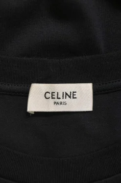 Black cotton jersey embellished logo appliqué crewneck T-shirt