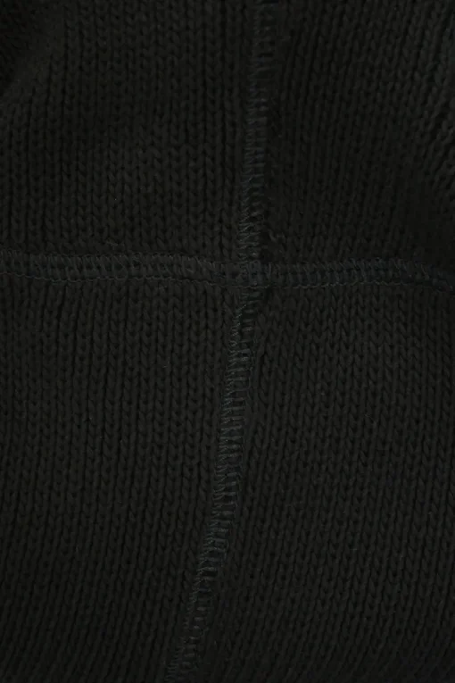 Black cotton paneled jersey knit drop-waist bustier mini dress with woven poplin ruffle skirt