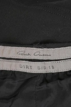 Black cotton-blend pull-on high-rise pencil tulip skirt
