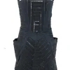 Black denim corseted mini dress