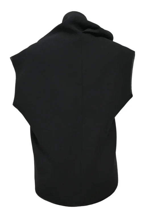 Black dolman sleeve funnel collar bloyse