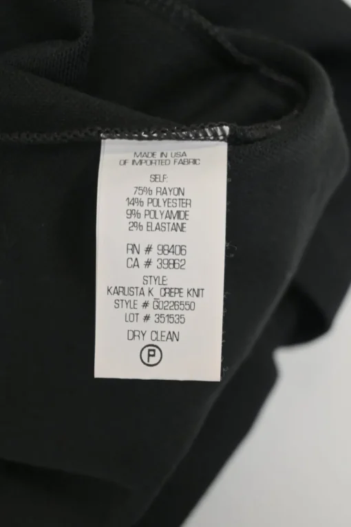 Black draped rayon-blend plunge neck sleeveless wrap-effect blouse