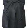 Black draped viscose-blend sleeveless knot blouse phoebe philo