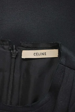 Black draped viscose-blend sleeveless knot blouse phoebe philo