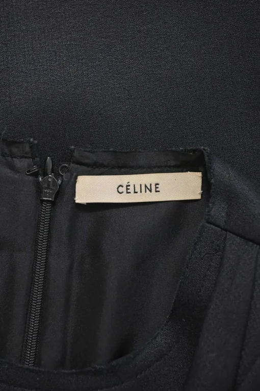Black draped viscose-blend sleeveless knot blouse phoebe philo
