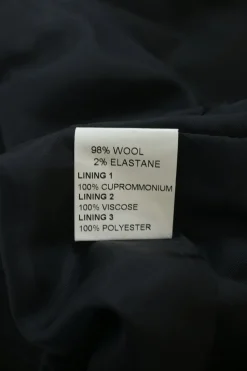 Black Label black wool-blend button-front foulard waistcoat with contrasting back panel