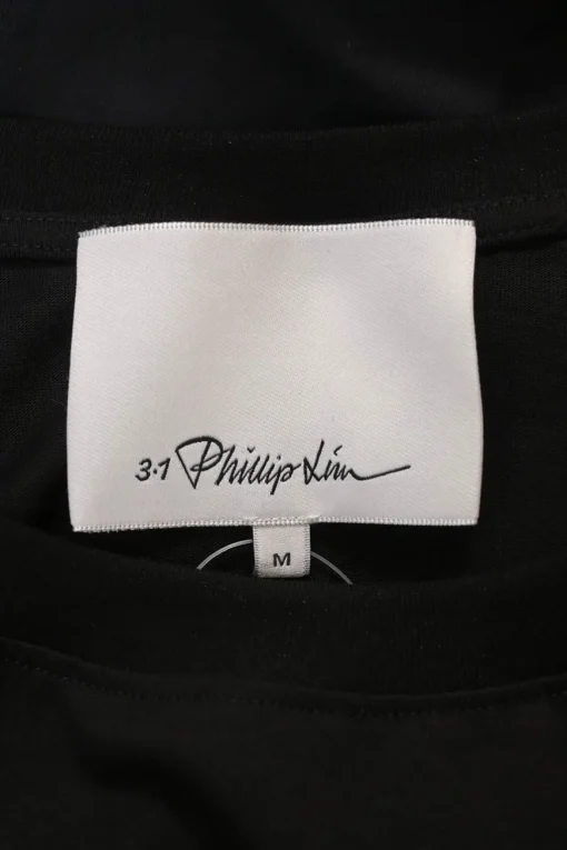 Black paneled bias-cut cotton drop-shoulder handkerchief T-shirt dress