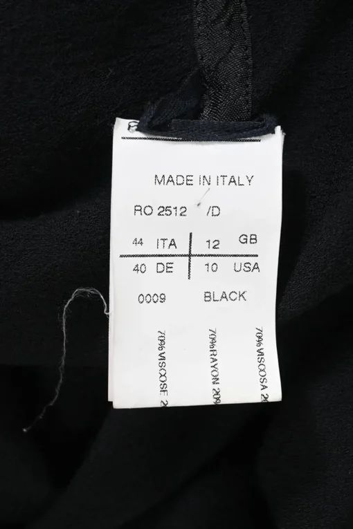 Black paneled bias-cut viscose-blend hooded column gown