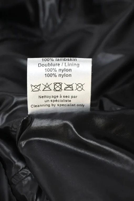 Black panelled leather high-waisted A-line swing skirt