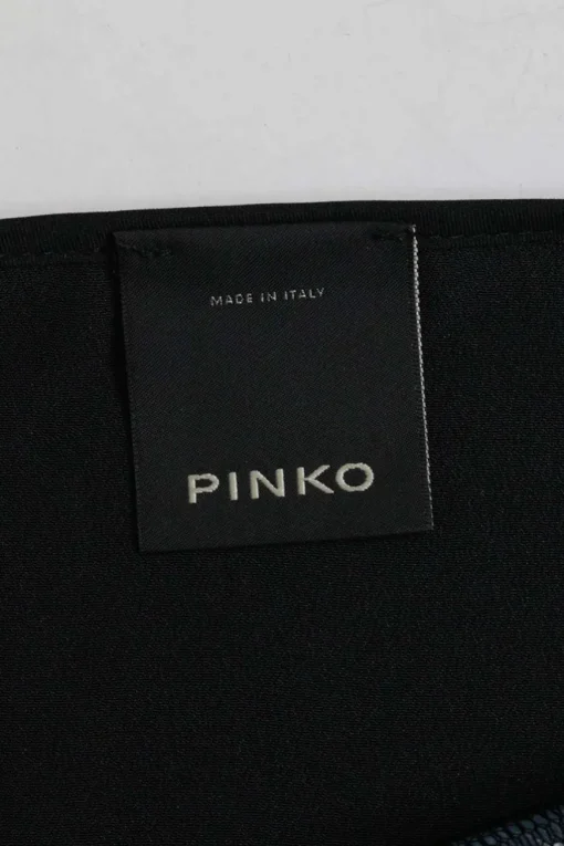 Black polyamide pullover fixed strap camisole with floral-embroidered organza appliqué details