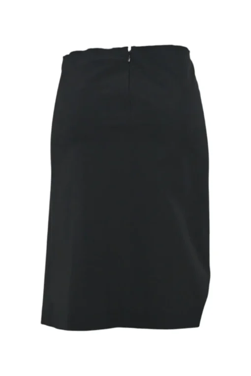 Black polyamide-blend pull-on low-rise slip skirt
