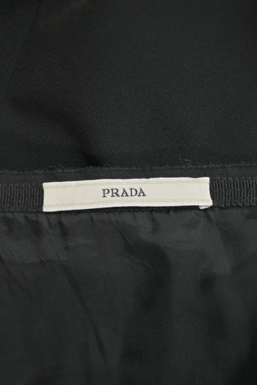 Black polyamide-blend pull-on low-rise slip skirt