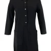 Black "Erimenthia" long-sleeved mini dress