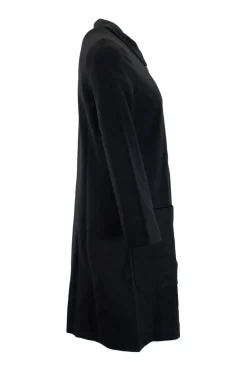 Black "Erimenthia" long-sleeved mini dress