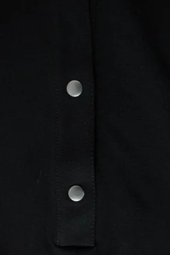Black "Erimenthia" long-sleeved mini dress