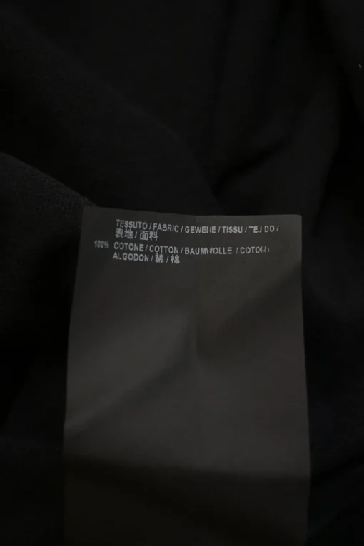 Black reworked cotton bias-cut funnel collar dolman sleeve asymmetric handkerchief midi deadstock T-Shirt dress