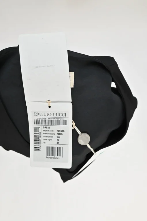 Black silk V-neck sleeveless apron skort mini dress with contrasting foulard skirt insert