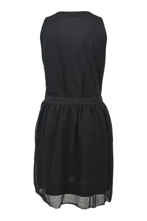 Black triacetate-blend wrap-effect skater dress