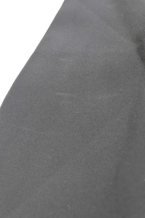 Black twist-drape triacetate-blend long sleeve sheath dress with slash neck and spiral seams