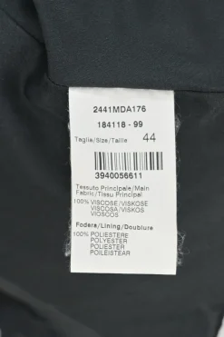 Black viscose swing-style racerback shift dress