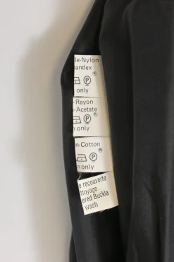 Black viscose-blend mixed-media stand collar peek-a-boo sweetheart sheath dress