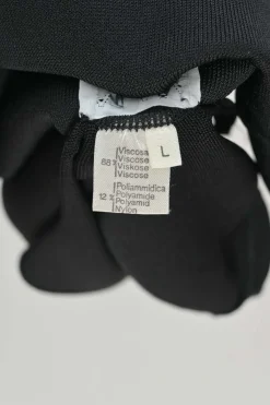 Black viscose-blend second-skin seamless knit slip