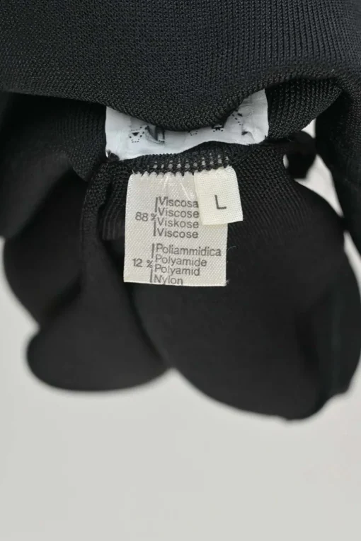 Black viscose-blend second-skin seamless knit slip